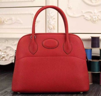 Hermes Luxury Bolide Cm Togo Bag Leather Red Travel Bag