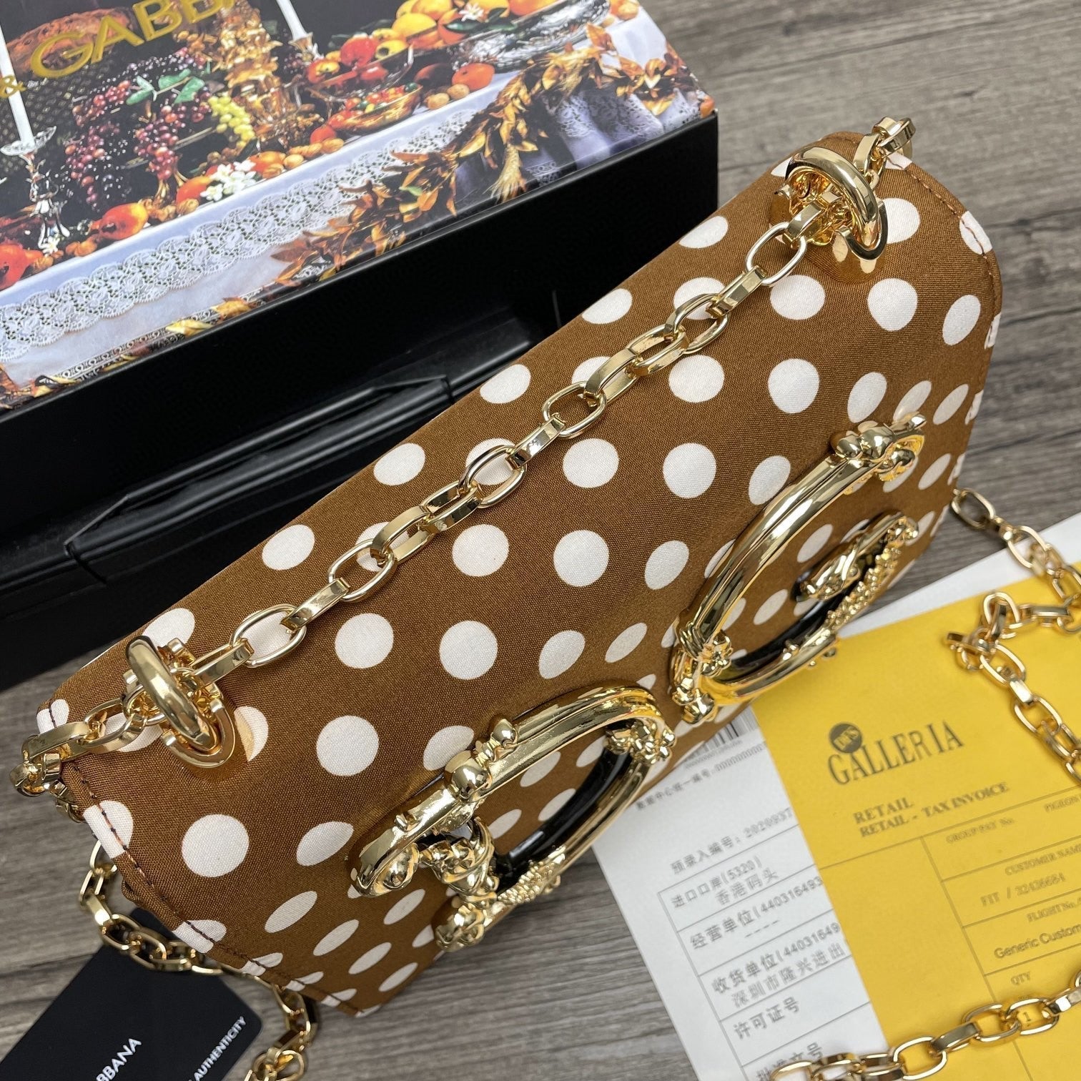 Girls Polka Dots Brown Crossbody Bag