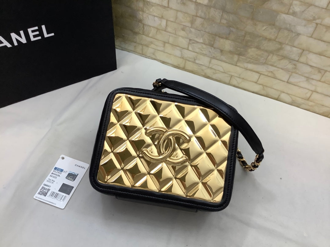 Chlvanity Case With Metal For Women Handbags Black Gold Crossbody Bag