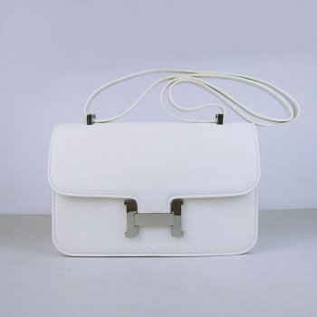 Hermes Luxury Constance Cm Togo Bag Leather White Travel Bag