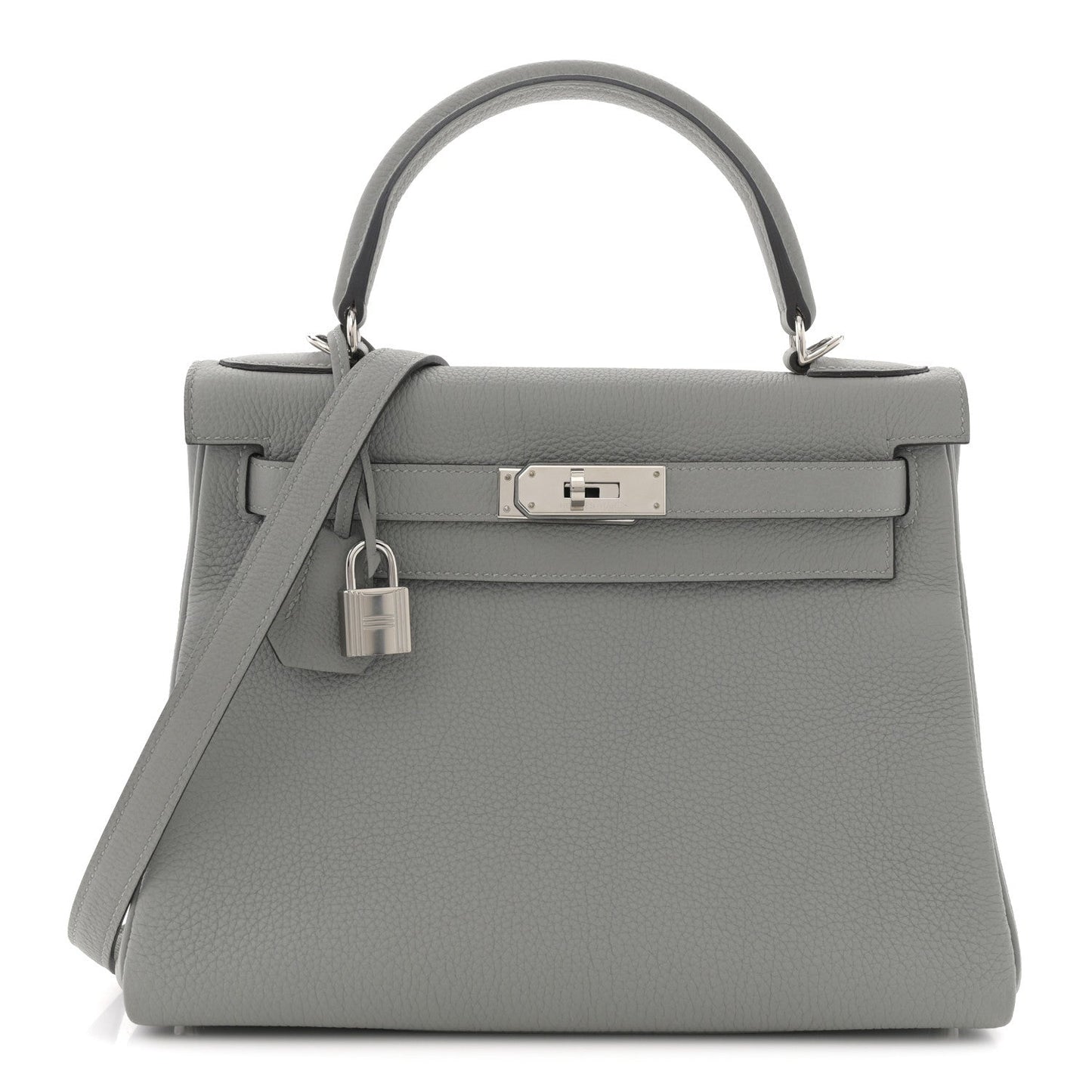 Hermes Togo Horseshoe Kelly Retourne Gris Mouette Handbag Shoes