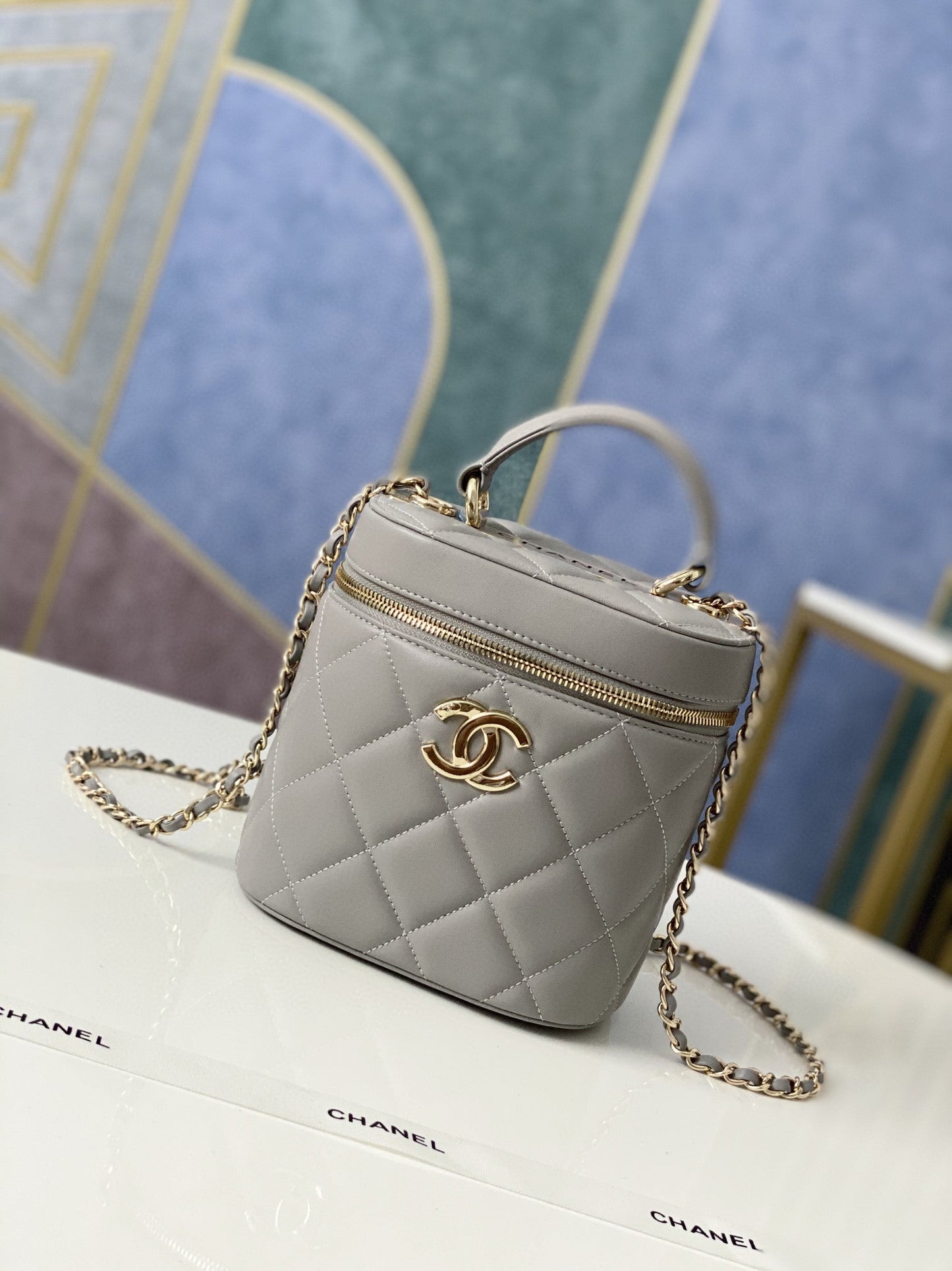 Chlvanity Case Hardware Grey For Women Handbags Gold Shoulder Bag