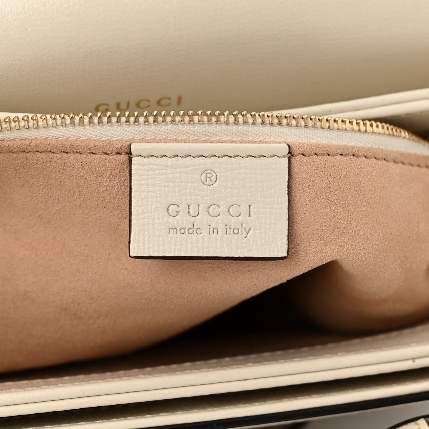 Gucci GG Supreme Monogram Horsebit 1955 Shoulder Bag Beige Mystic White