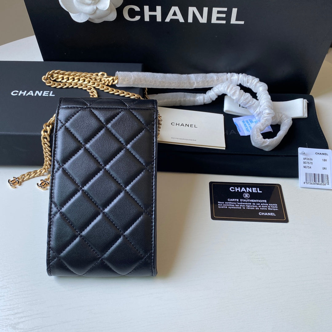 CHLPhone Holder 15cm 6in Black Handbag