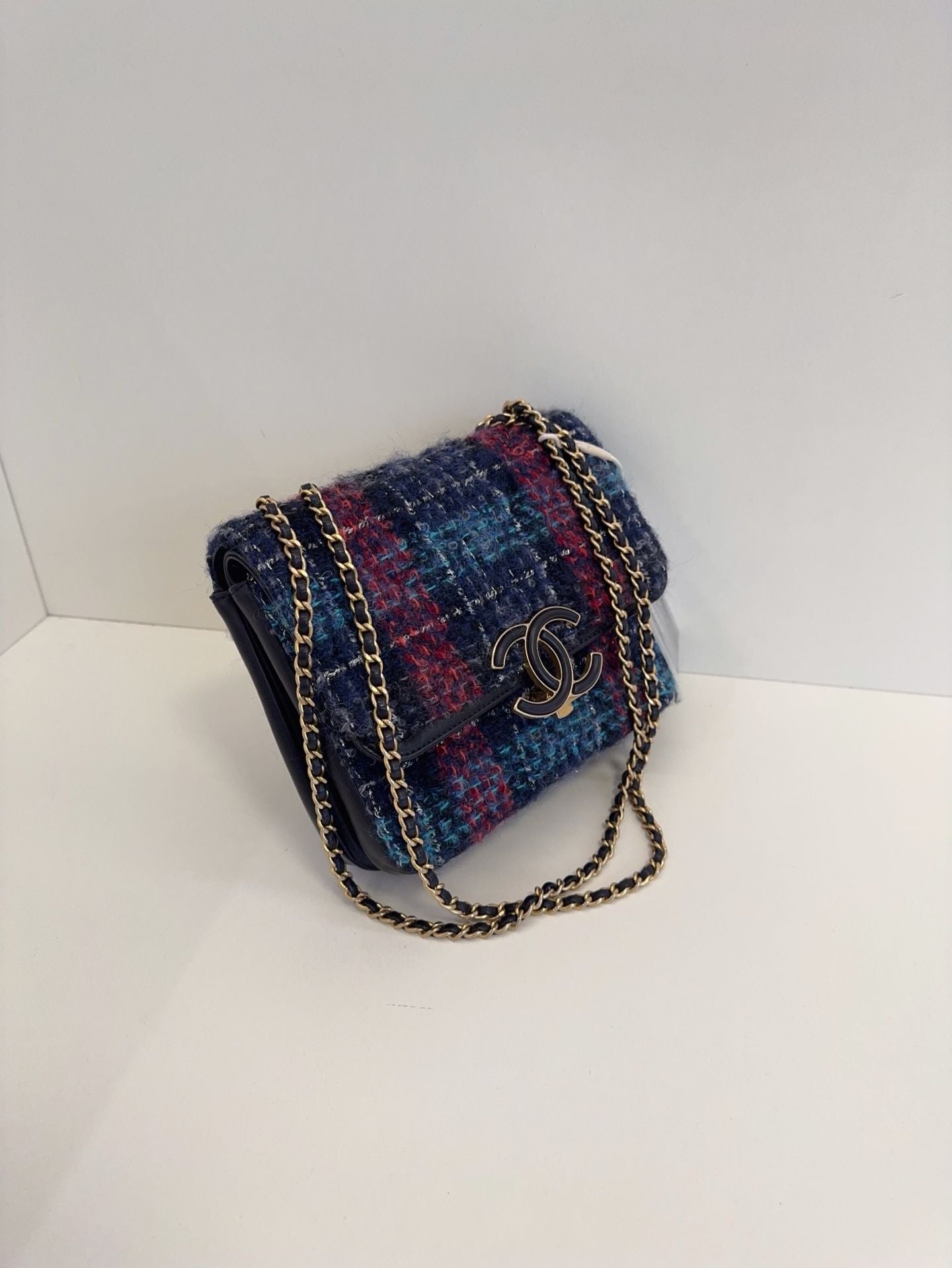 Chanel Woolen bag **cm blue