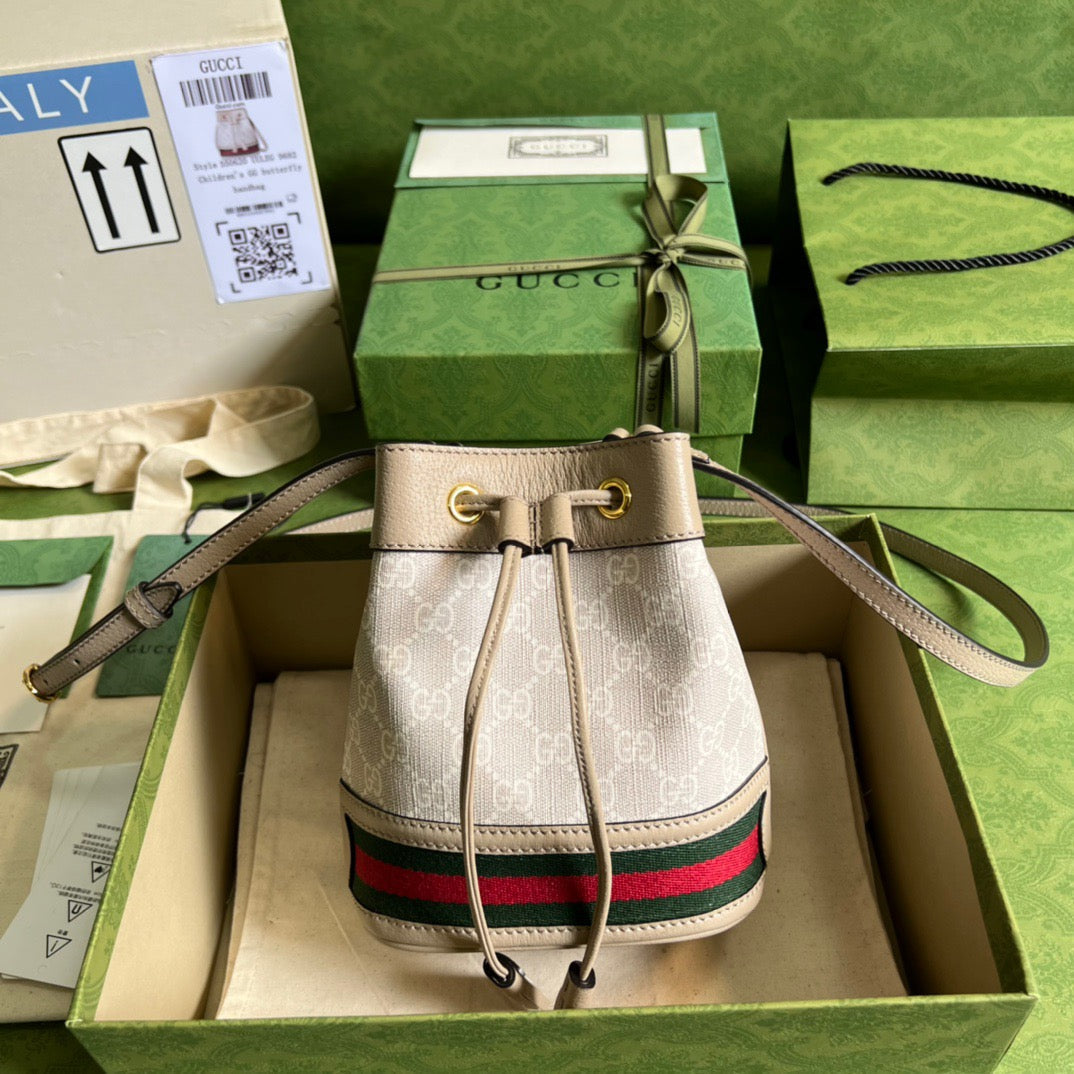 gg Ophidia gg , ’s White Mini Bucket Bag