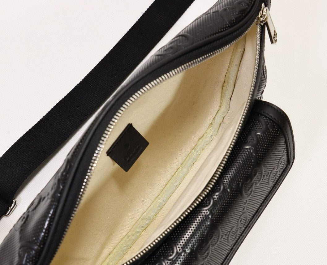 gg Embossed Belt Men 11in Black Accessory
