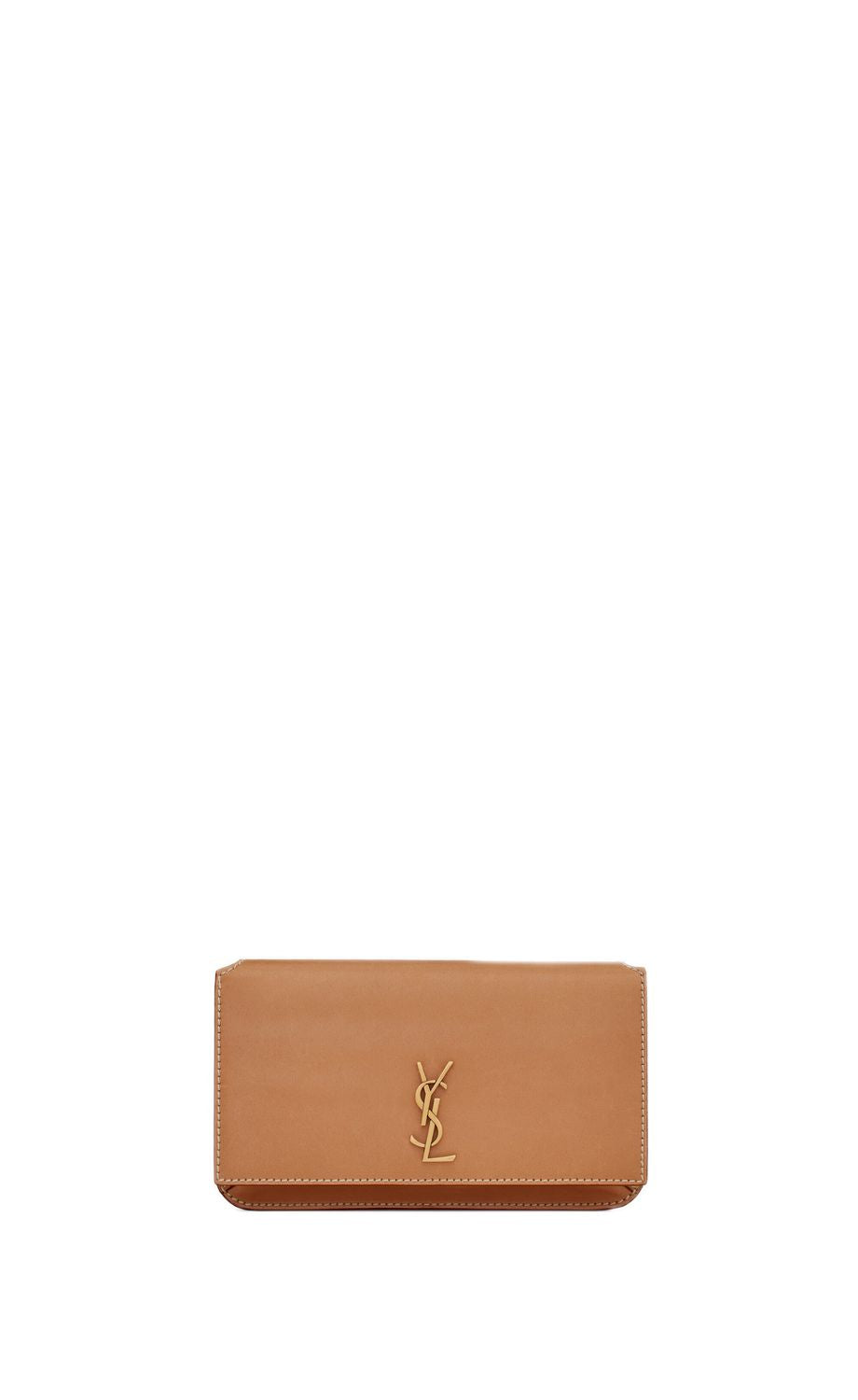 YSL Saint Laurent Trending Women Phone Holder Mo Masoil C Brown Gold Travel Bag