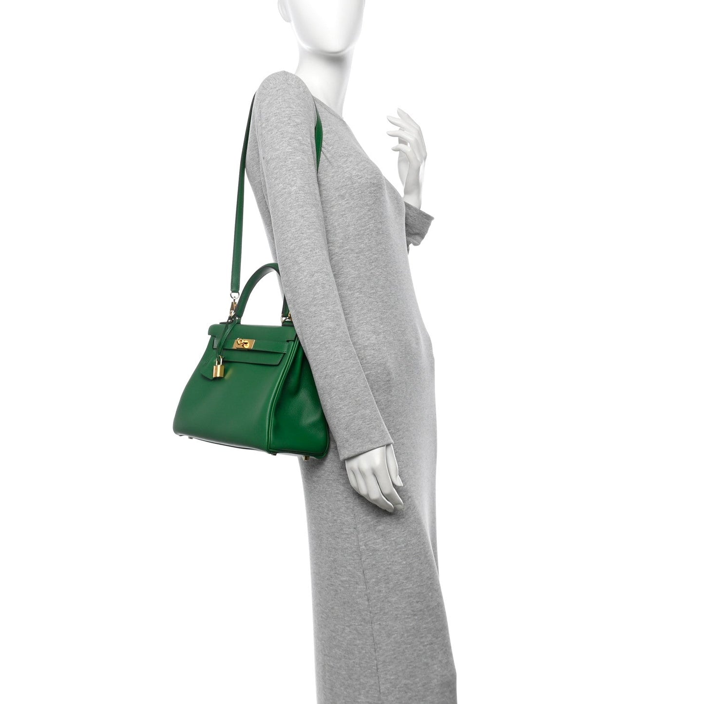 Hermes Evercolor Kelly Retourne Cactus Handbag Travel Bag