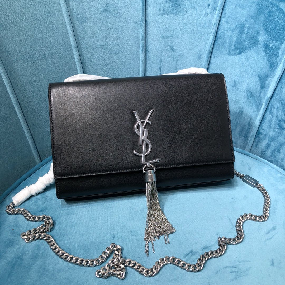 YSL Saint Laurent YSL Top Quality Kate Metop Qualityum Bag Black Chain Travel Bag 354119Bow0N1000 7386