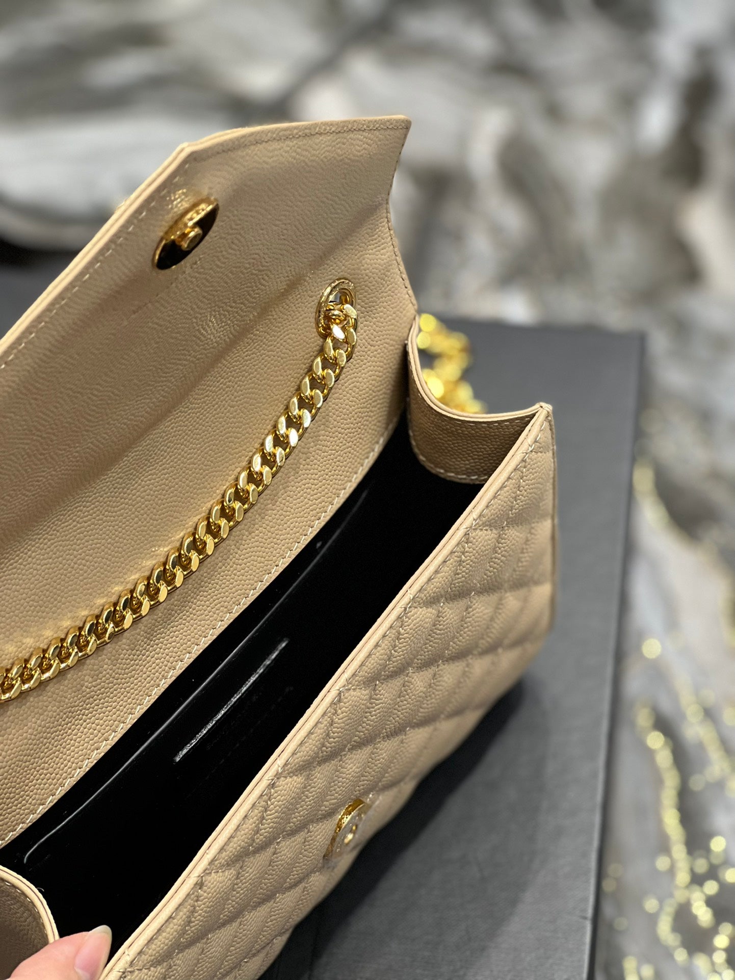YSL Saint Laurent Ysl Saint Laurent Small Bag Dark Beige In Travel Bag