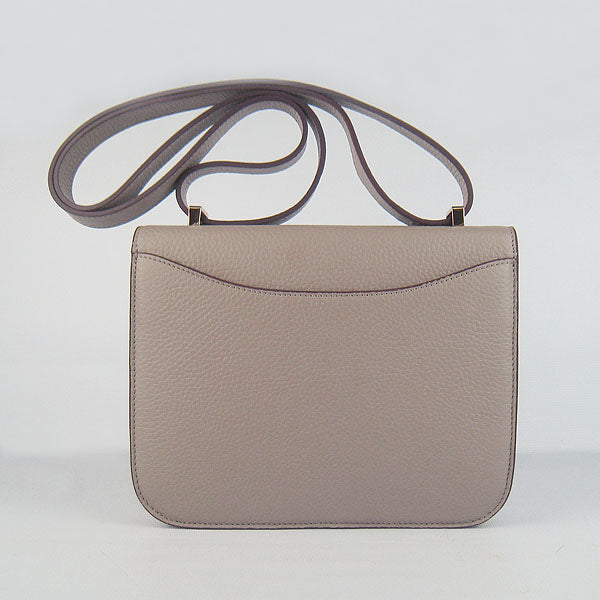 Hermes Luxury Constance Cowskin Bag H Grey Golden Leather Travel Bag