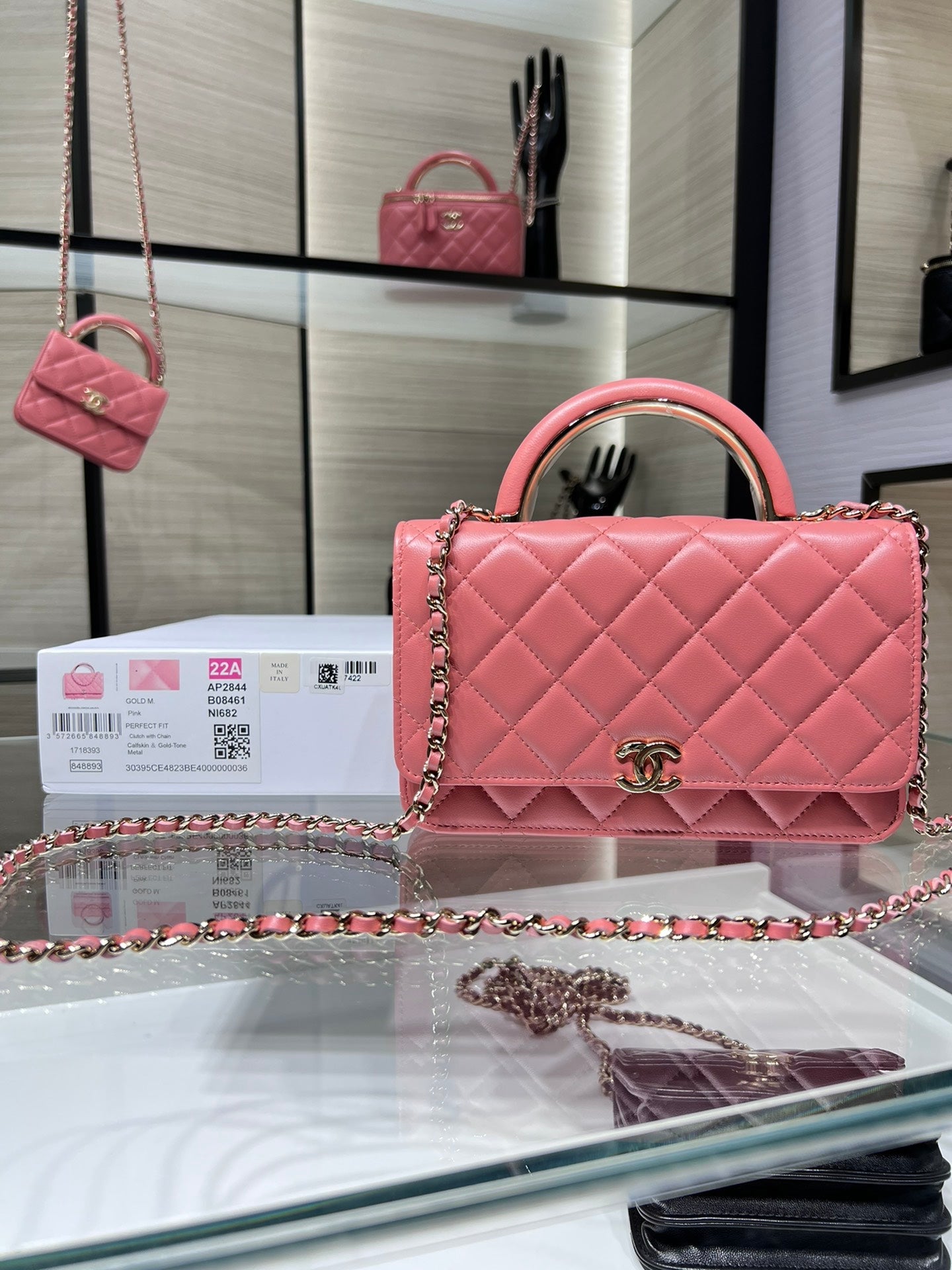 Wallet Bag Hardware Pinike For Women Handbags Gold Chain Crossbody Bag