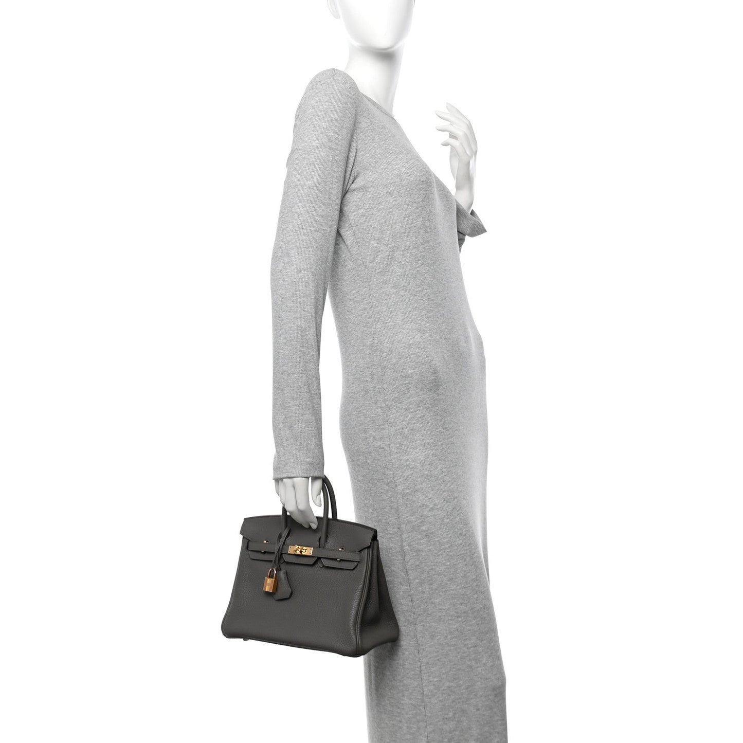 Hermes Togo Birkin Etain Handbag Travel Bag 25 Etain 1752389