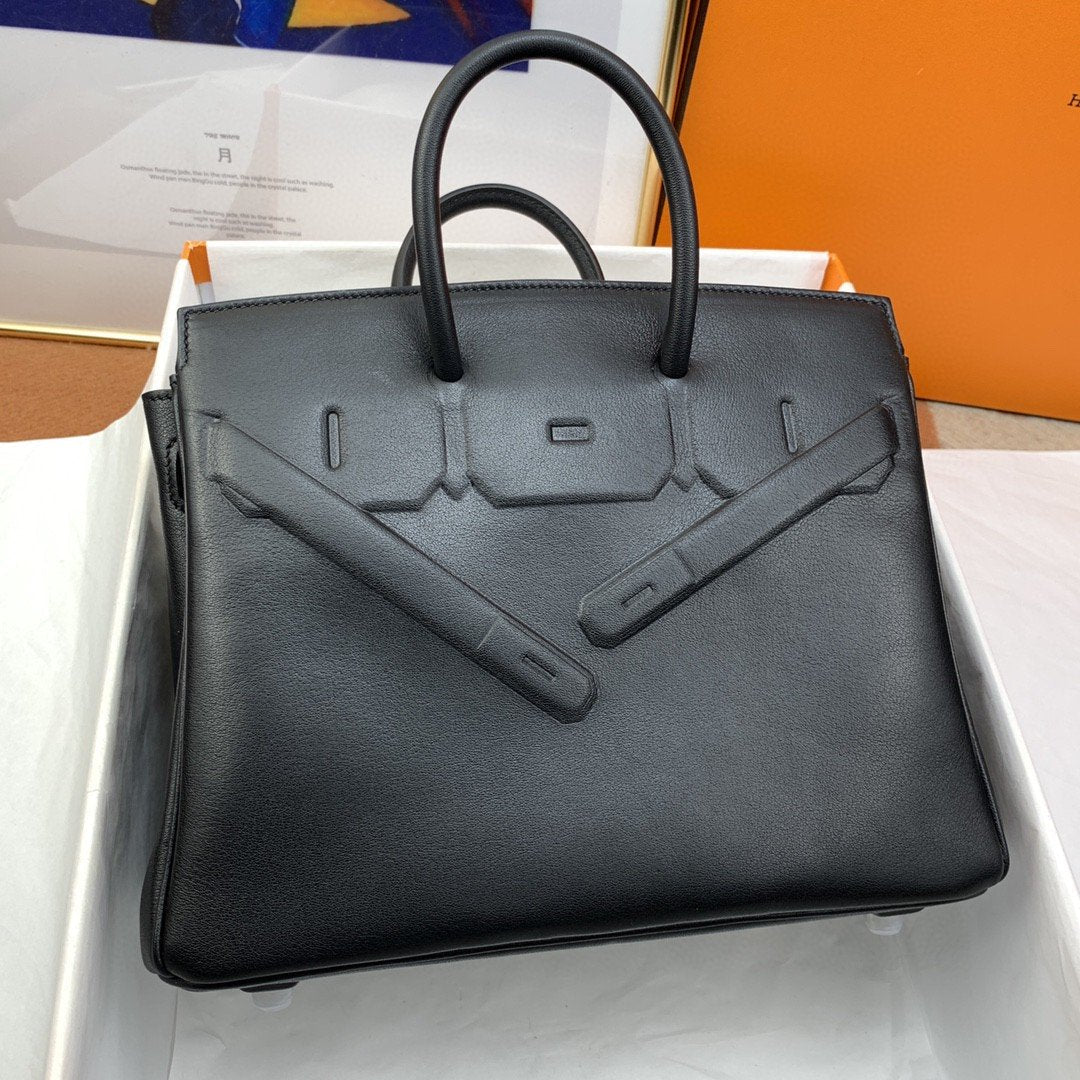 Top Quality Etoupe Shadow Birkin For Women Black Travel Bag