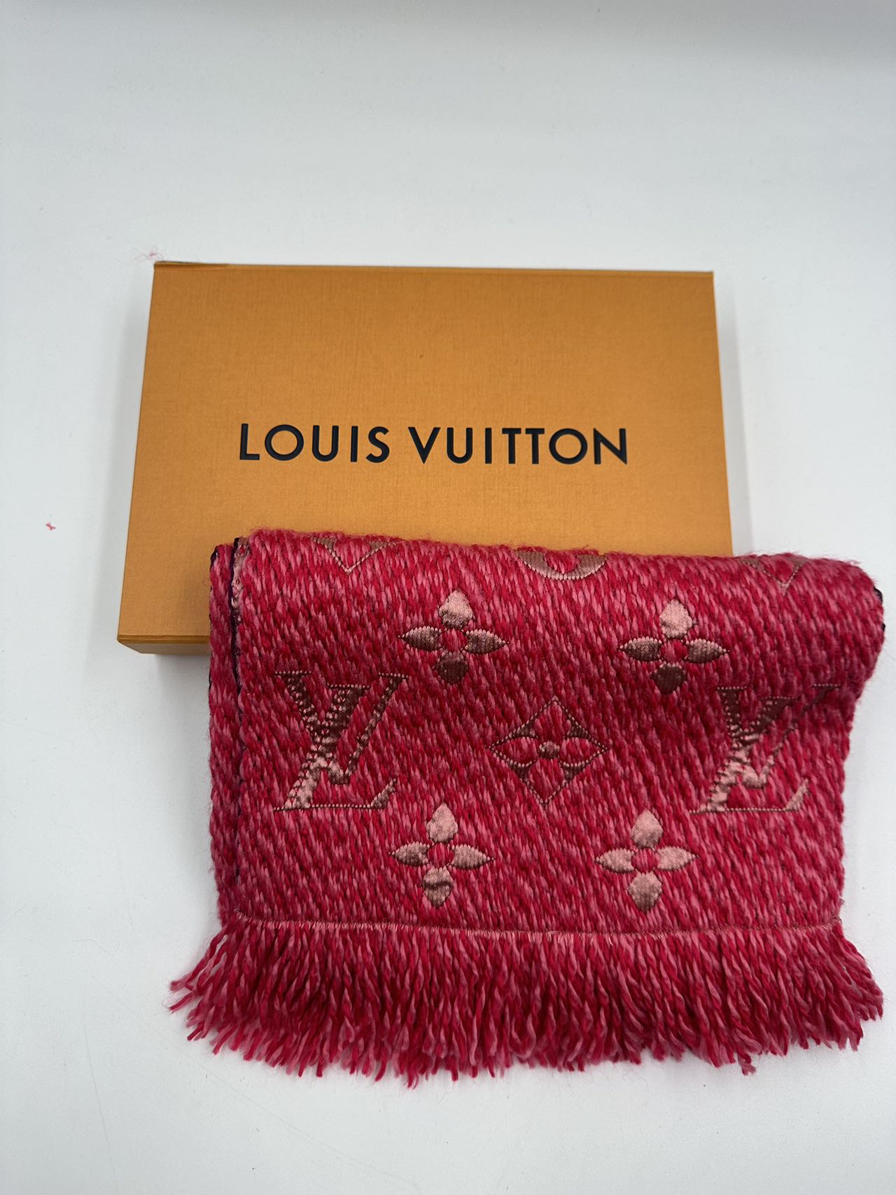 Louis Vuitton Logo Wool Silk Scarf