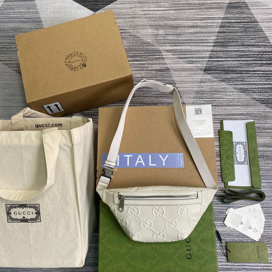 gg Embossed Belt gg Embossed White Accessory Beaunoirrbeaunoirr 1W3Cn