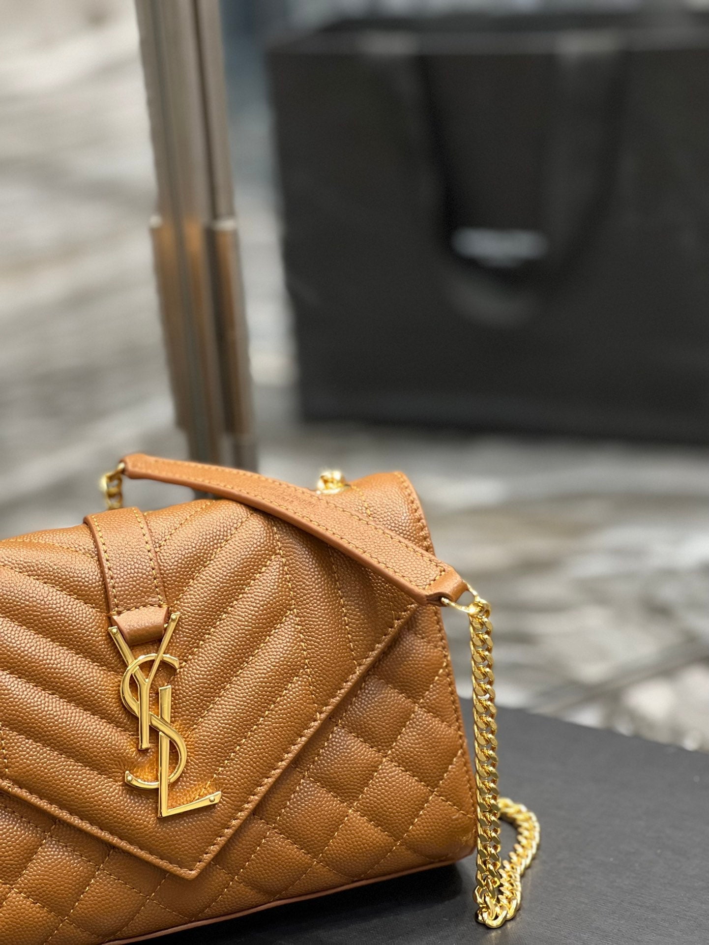 YSL Saint Laurent Ysl Saint Laurent Small Bag Dark Natural In Travel Bag