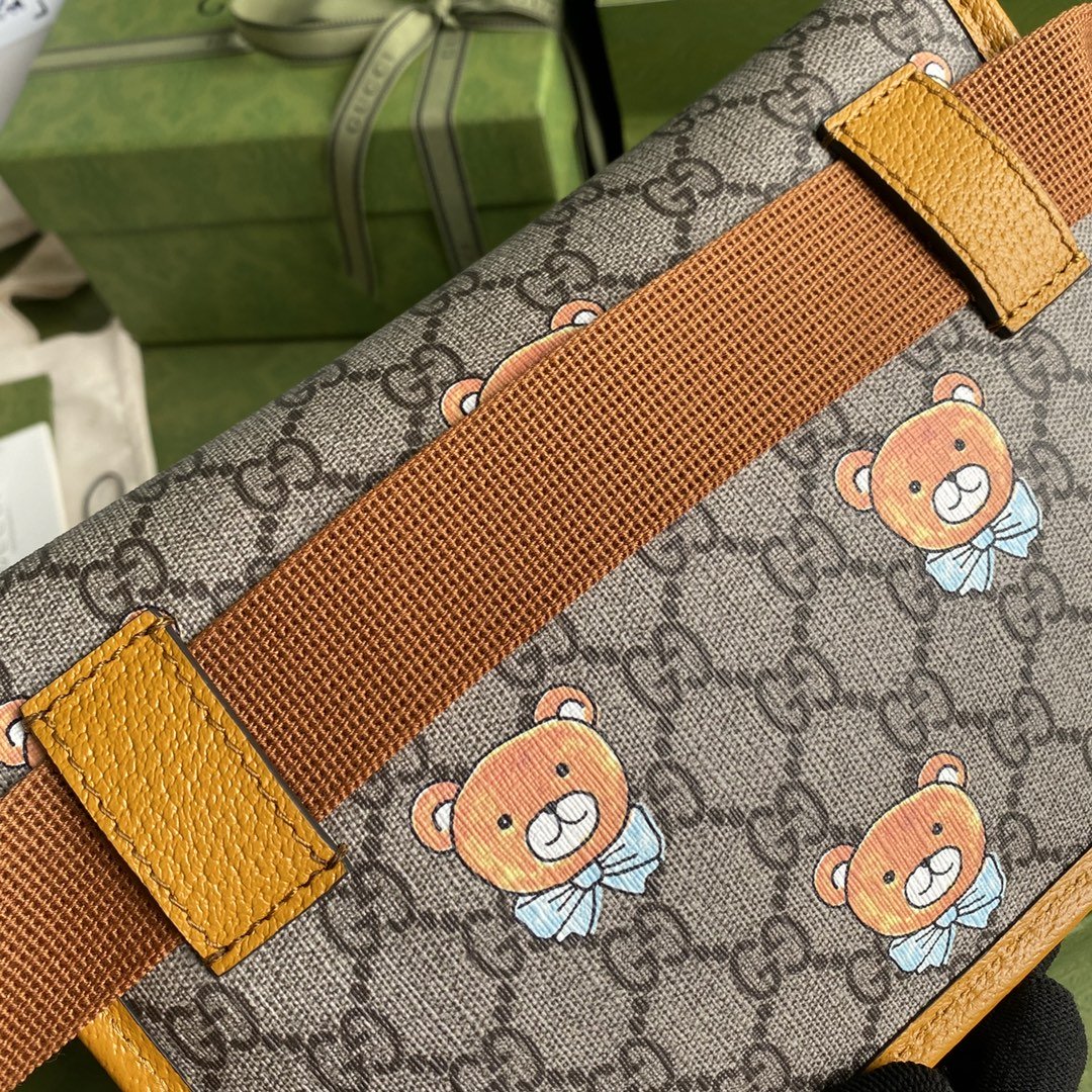 gg Ophidia Belt gg Supreme Canvas Beige Orange Accessory