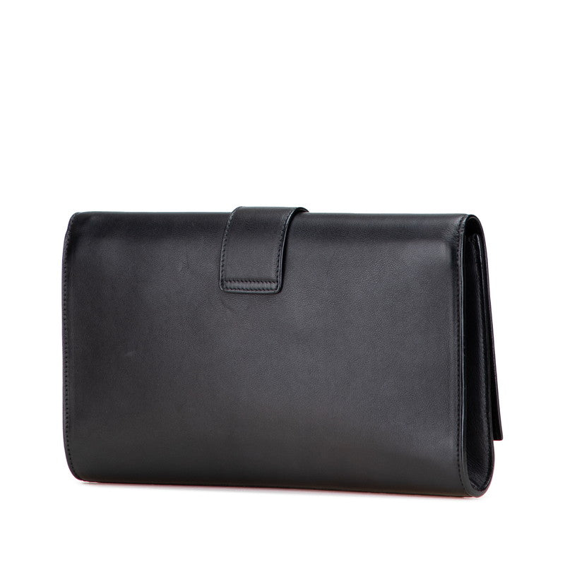 YSL Saint Laurent Line Clutch Bag Leather