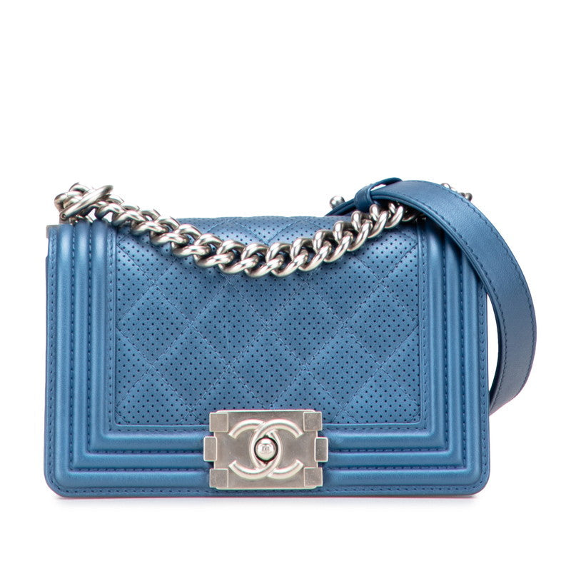 Chanel Boy Chanel Matelasse Punching Leather Shoulder Bag