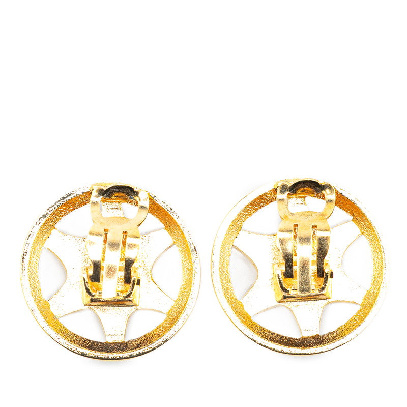 Chanel Gold Plated Coco Mark Round Earrings 97A Bag