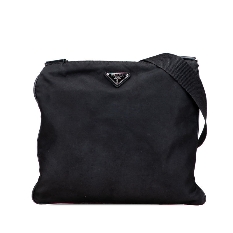 Prada Triangle Plate Shoulder Bag Nylon Logo Shoulder Bag 4