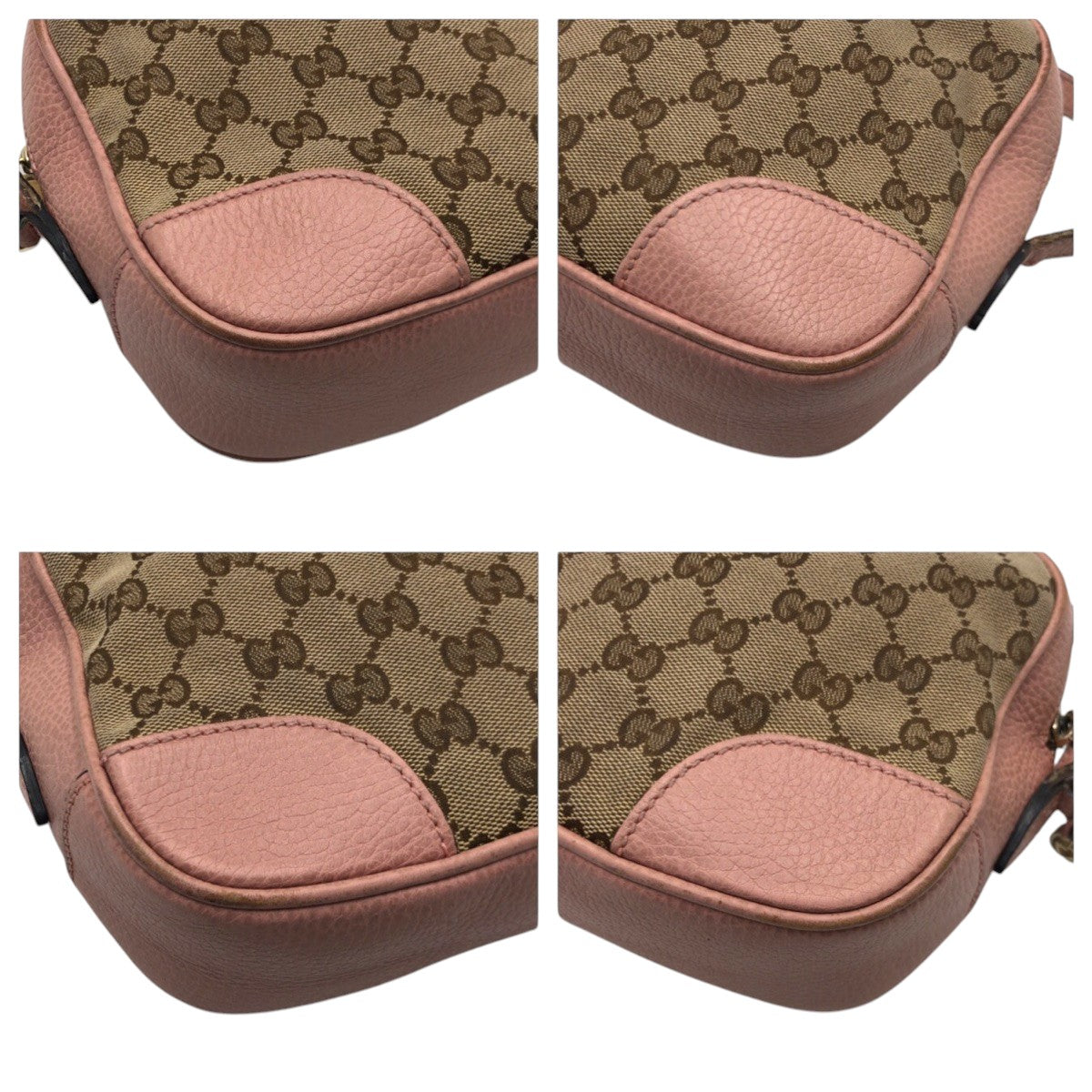 Gucci GG pattern Canvas Brown Beige Pink Shoulder Bag