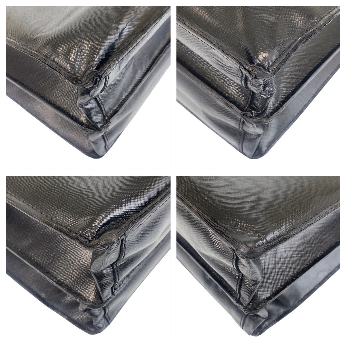 Business Bag Silvermetal Safiano Leather Black Travel Bag