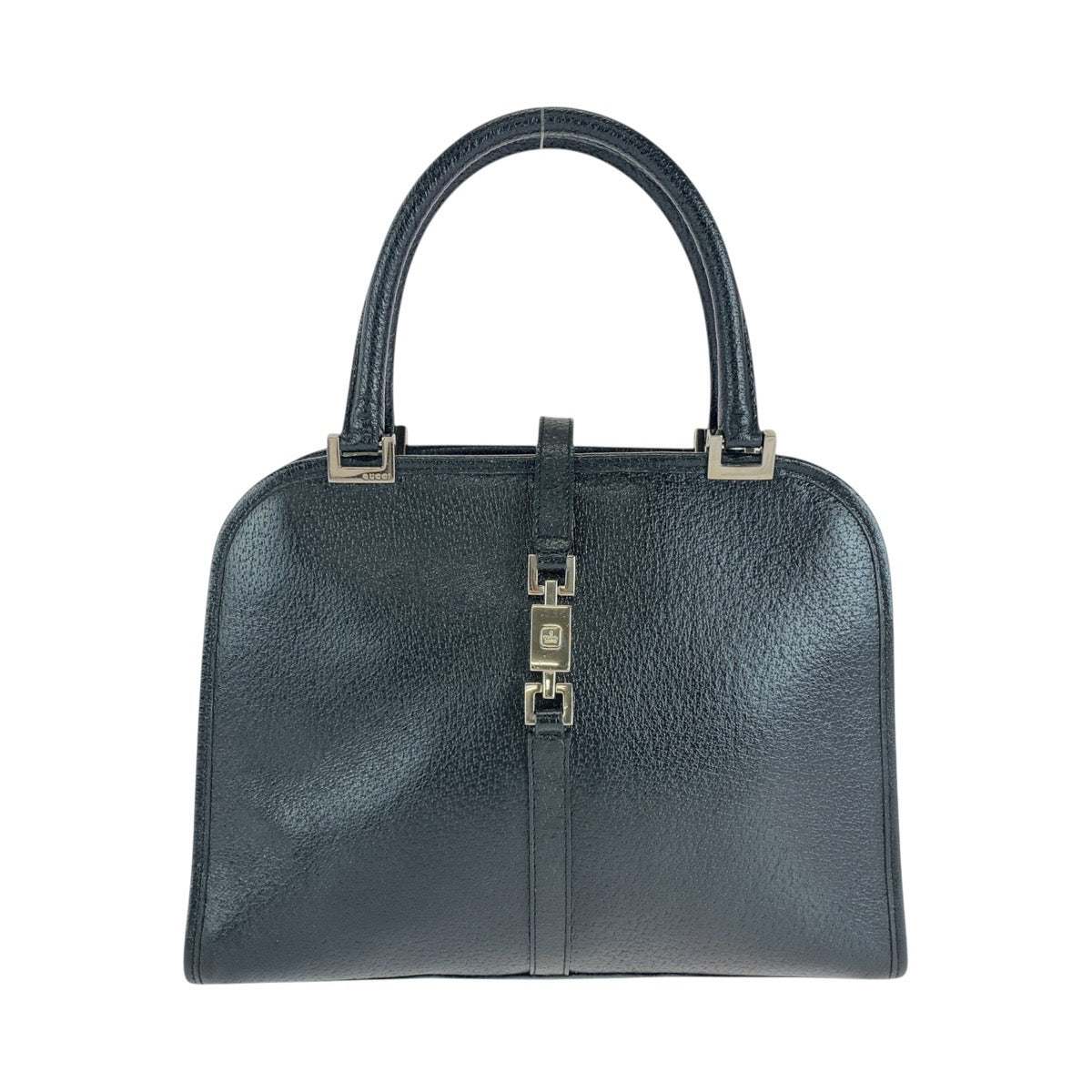 Gucci 002 SilverMetal Jackie Leather Black Tote Bag