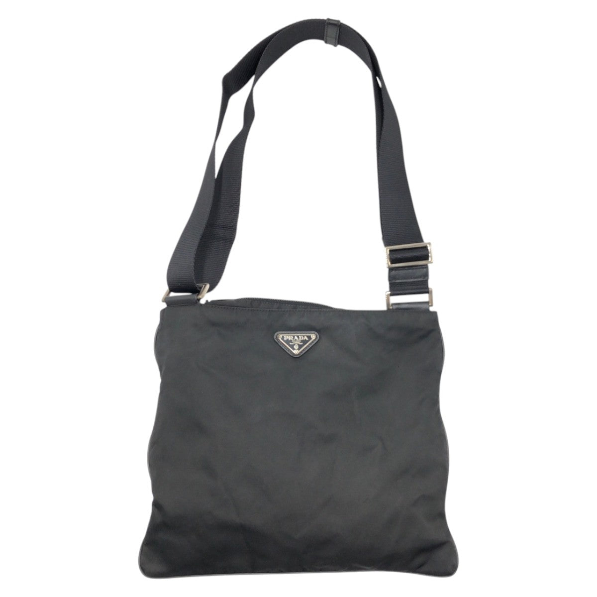 Shoulder Bag Shoulder Bag Unisex Test Triangular Nylon Black Logo Mens