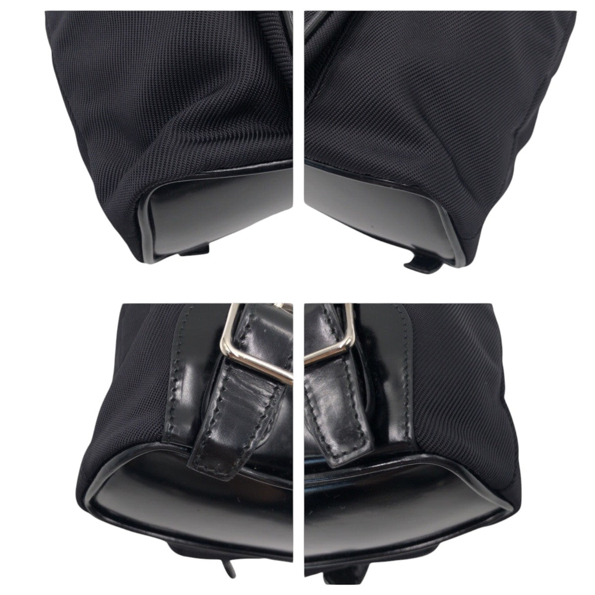 Gucci Bamboo Patent Backpack Leather Nylon Leather Backpack