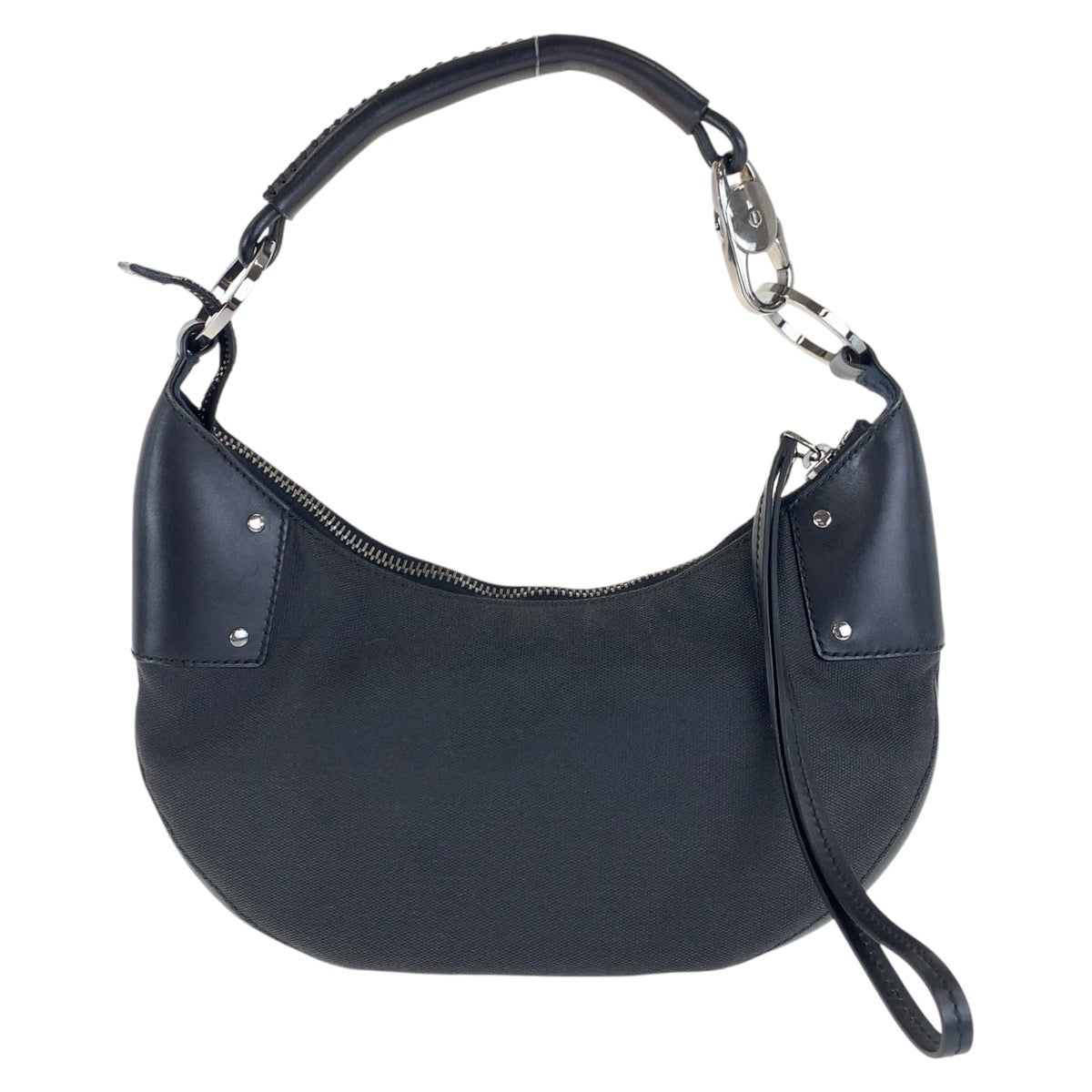 Gucci Canvas Black Silver Shoulder Bag