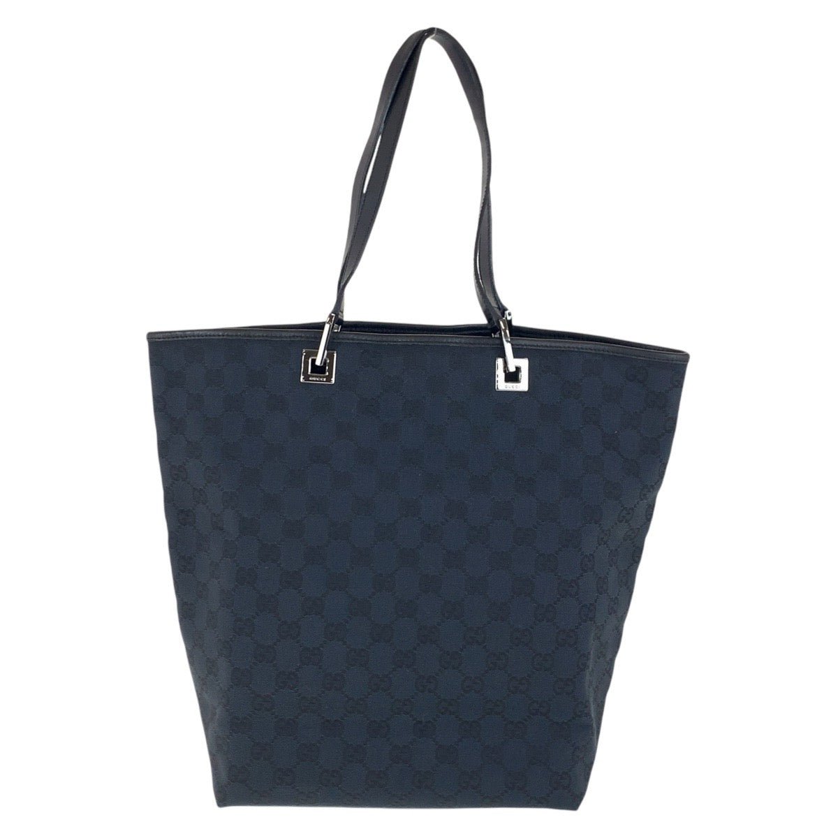 Gucci GG SilverMetal Canvas Black Tote Bag 3