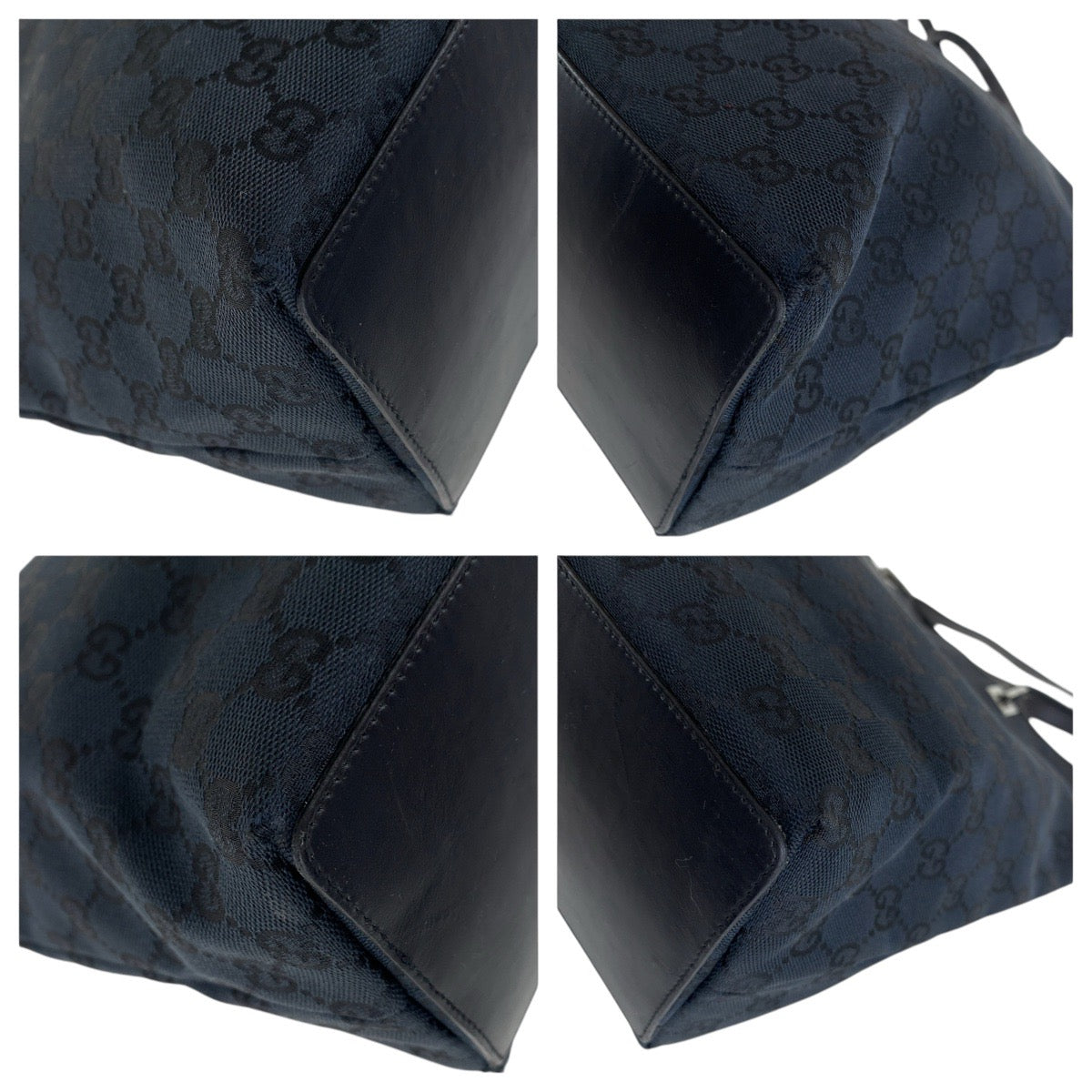 Gucci GG SilverMetal Canvas Black Tote Bag 3