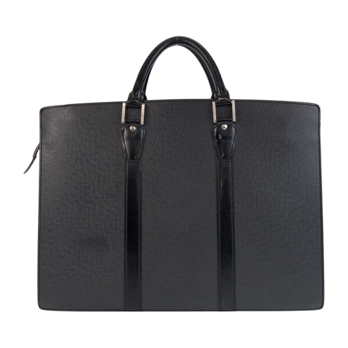 Louis Vuitton Business M30052 Ardoise SilverMetal Taiga Leather Black Handbag