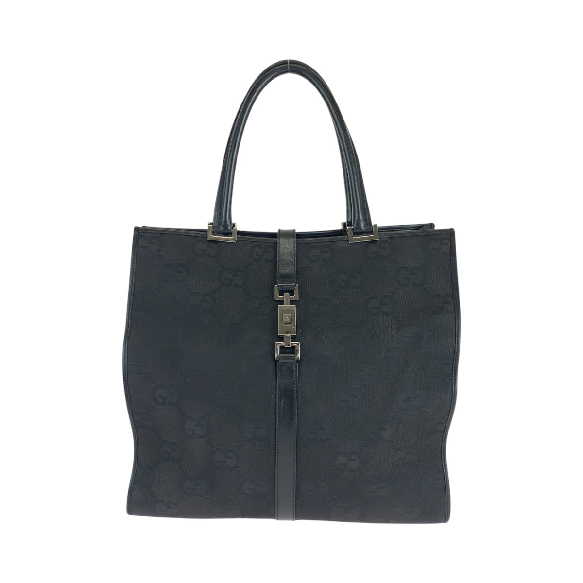 Gucci 002 GG Jackie Canvas Black Tote Bag
