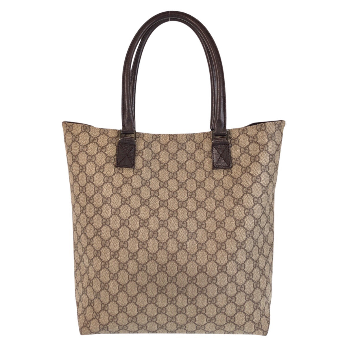 Gucci GG Supreme Canvas Brown Beige Tote Bag