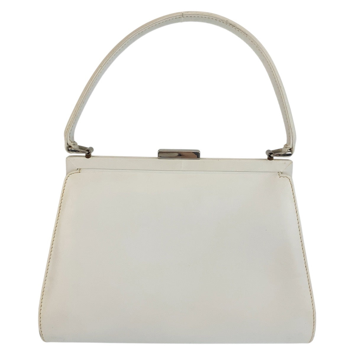 Gucci SilverMetal Leather White Travel Bag