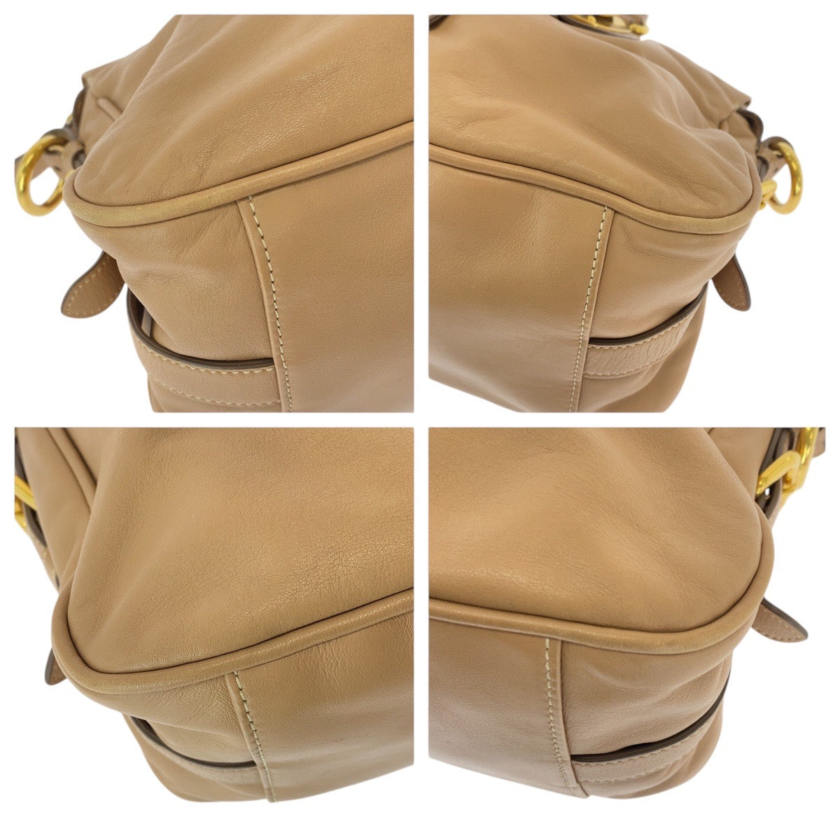 Prada 2Way Bag Leather Travel Bag 2Way Handbag Bn1903