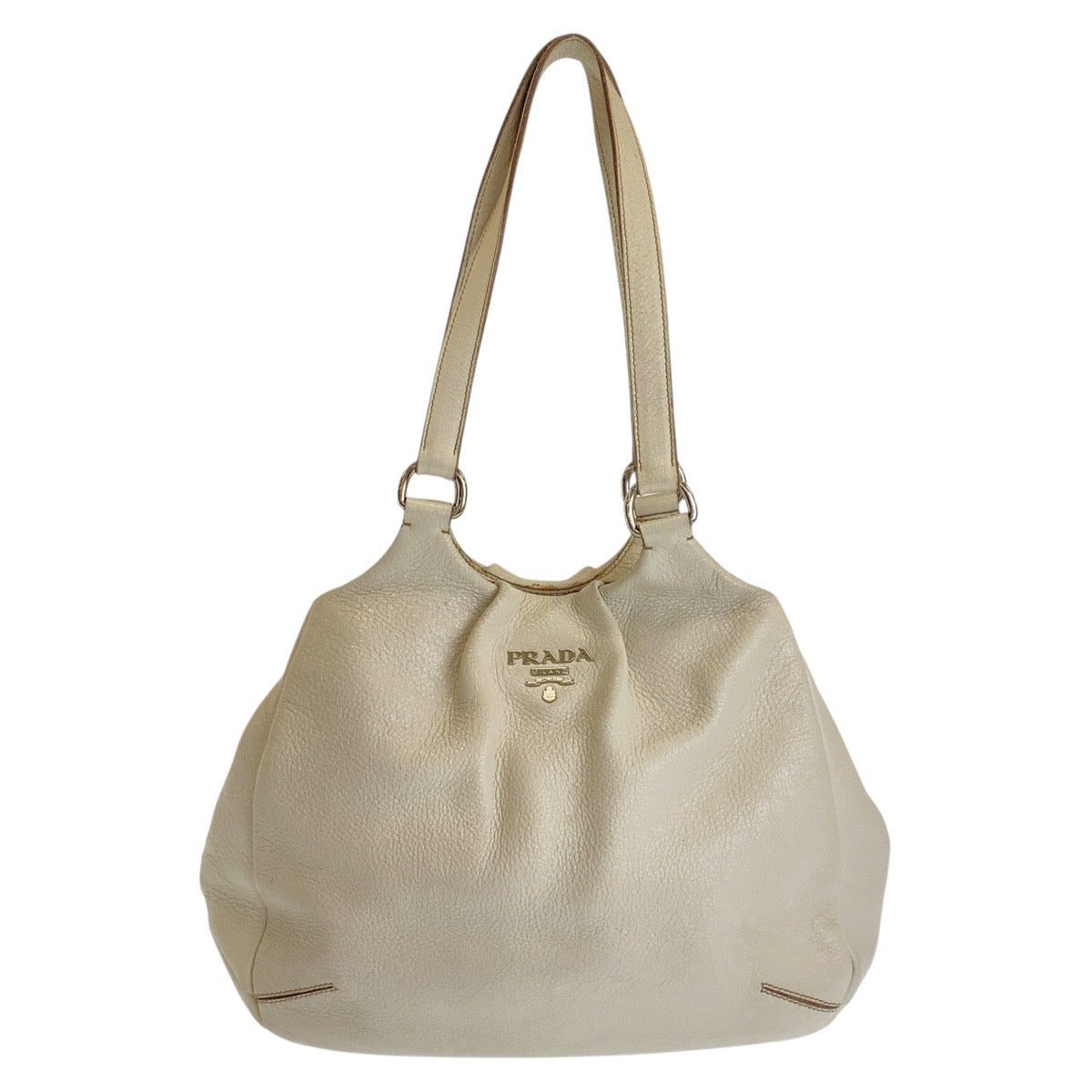 Shoulder Bag Silvermetal Leather White