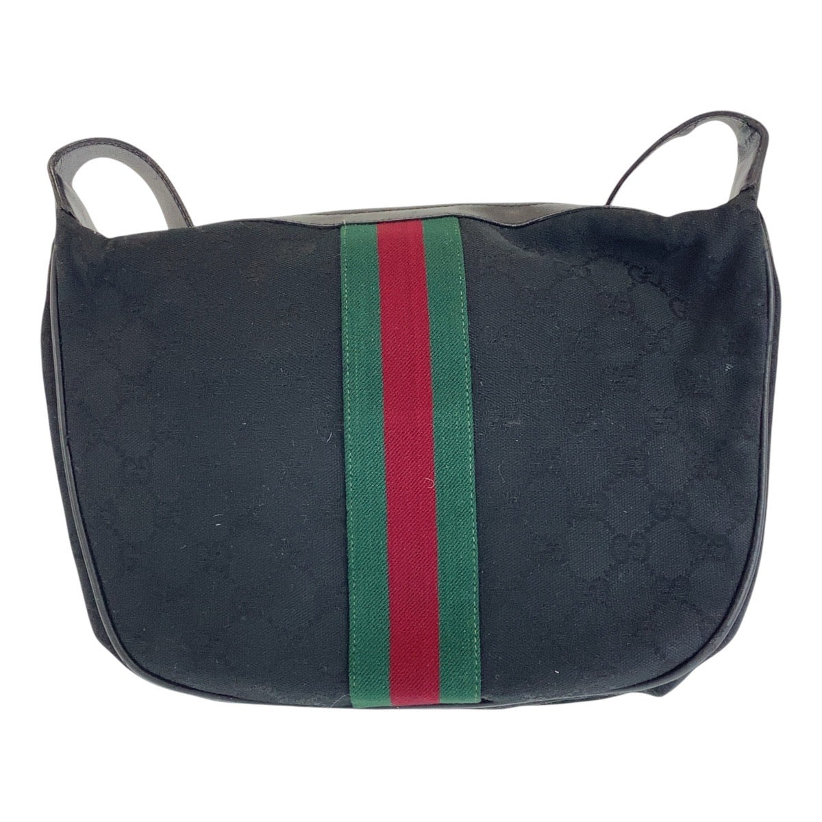 Gucci Old Sheline Shoulder Bag Leather Canvas
