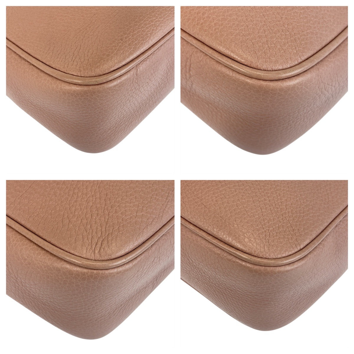 Gucci Leather Beige Pink Gold Shoulder Bag