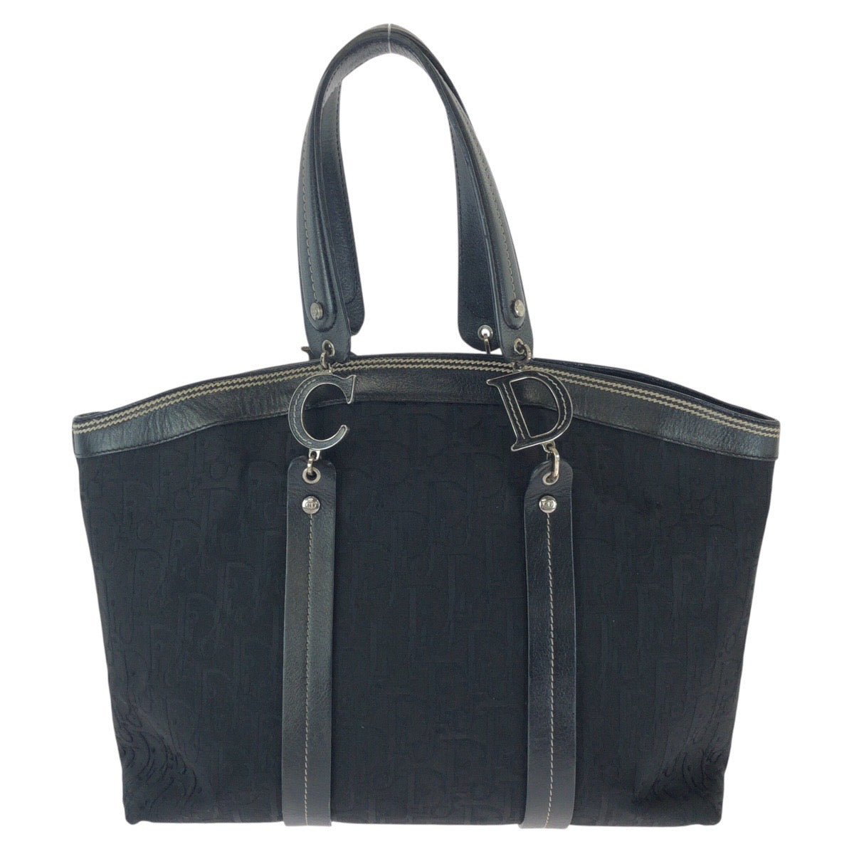 Dior Trotter 2Way Tote Bag Leather Canvas
