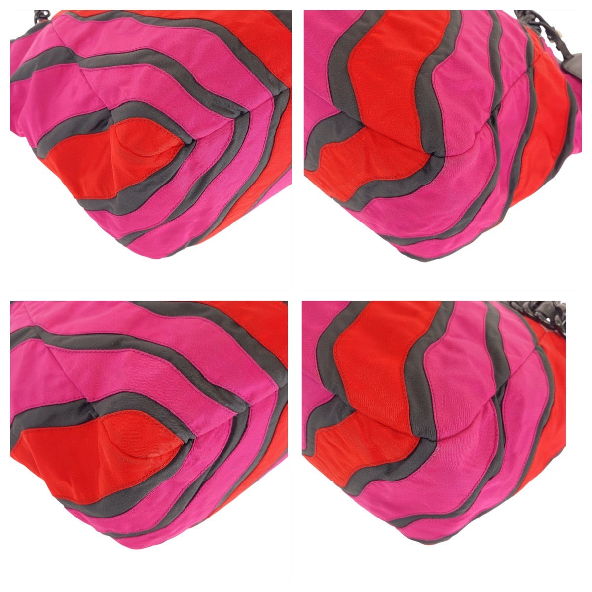 Tote Bag Silvermetal Nylon Red