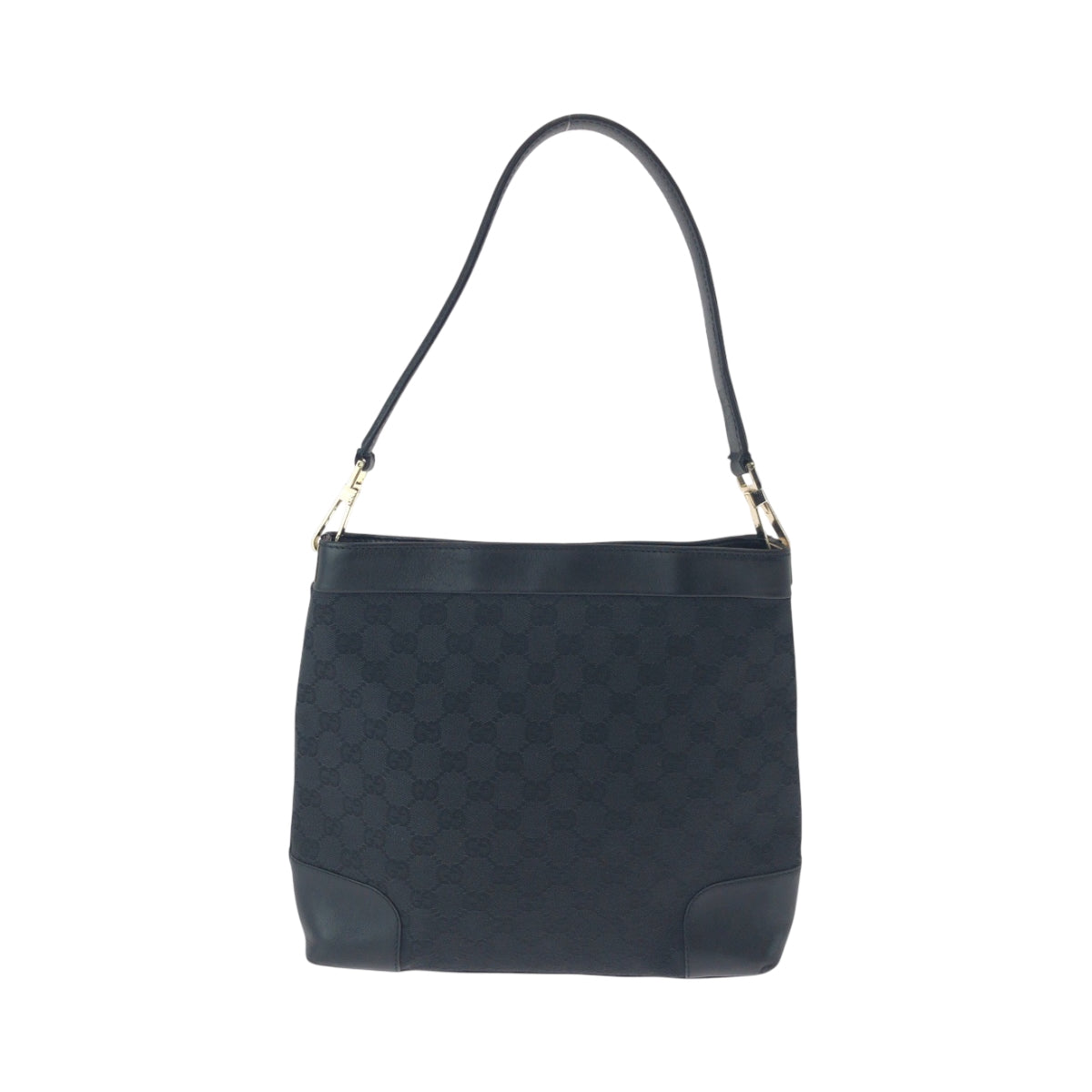 Gucci GG GoldMetal One Canvas Black Shoulder Bag