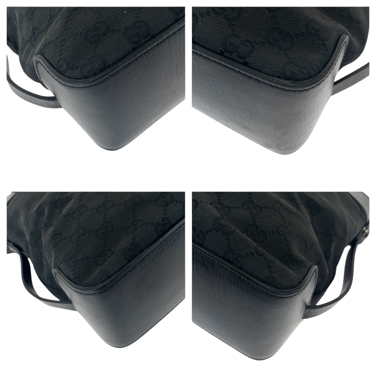 Gucci GG SilverMetal Canvas Black Shoulder Bag 6