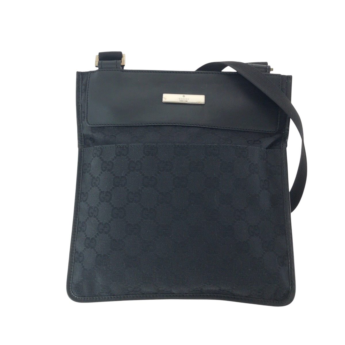 Gucci GG SilverMetal Canvas Black Shoulder Bag 9