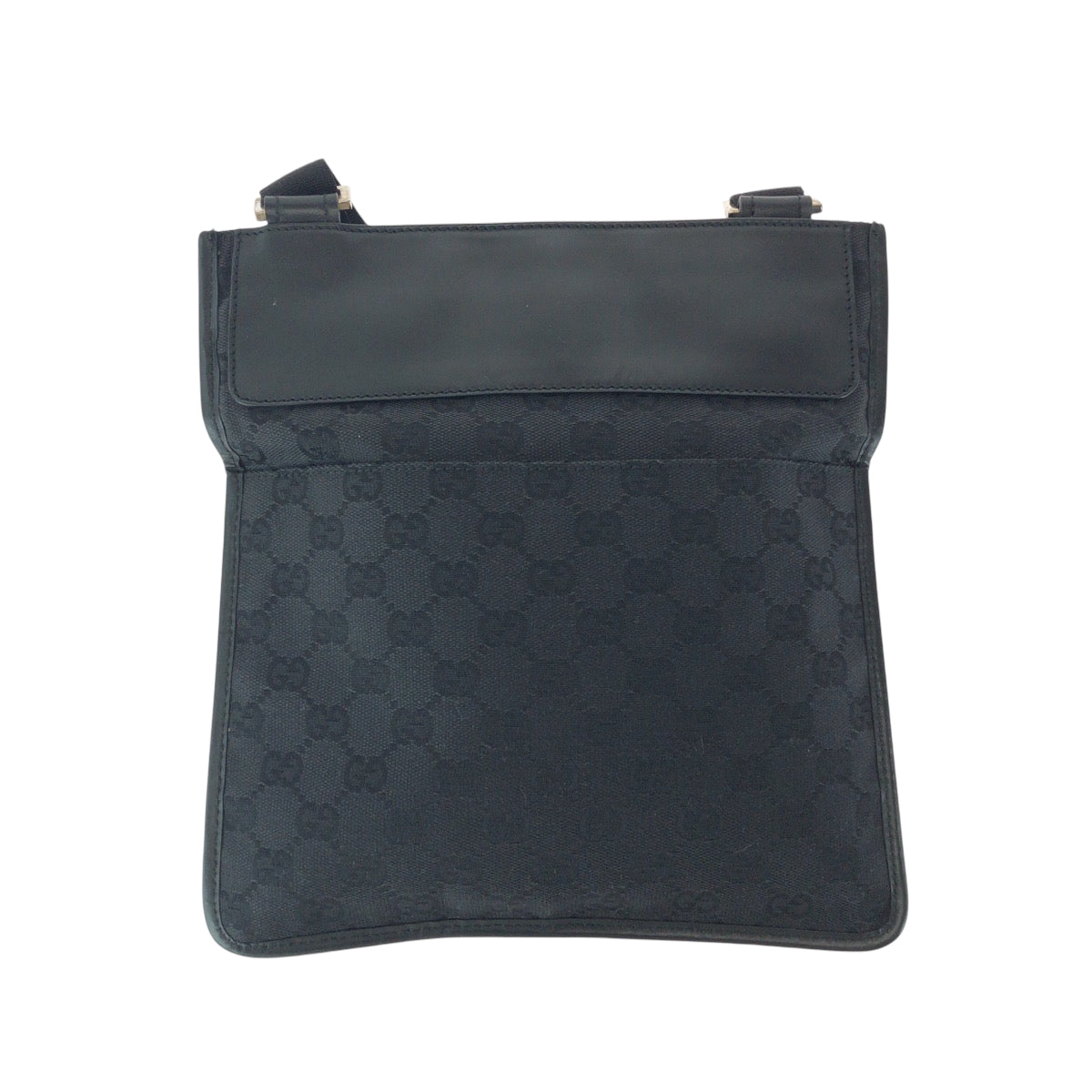 Gucci GG SilverMetal Canvas Black Shoulder Bag 9