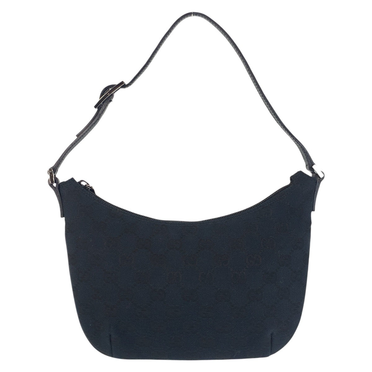 Gucci 005 GG Leather Canvas Black Shoulder Bag